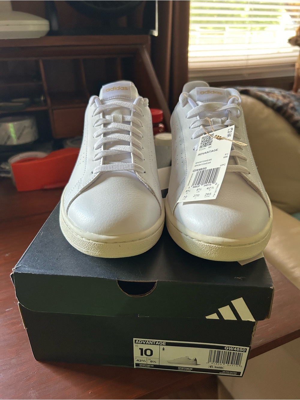 Women’s Adidas Advantage shoes, size 10, new in box
